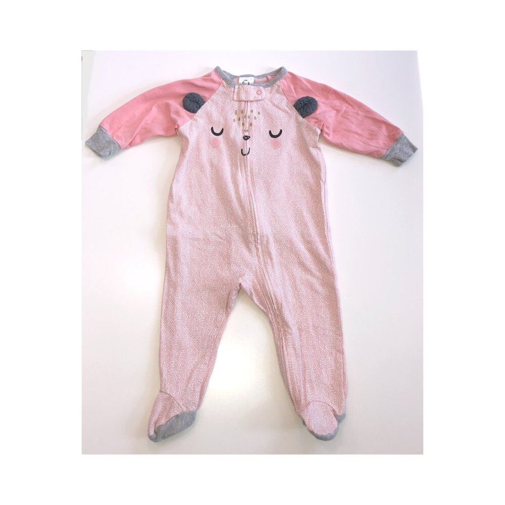 PAJAMAS,  3-6m,  GERBER, bear face